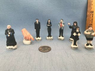 Vintage 1998 The Addams Family French Feve Porcelain Miniatures Set Of 8