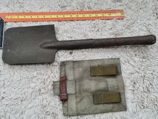 Military Germany Army Shovel Stamped Rex 1944 Ww2 Exc,  Case
