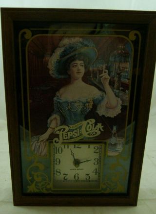 Vintage George Nathan Pepsi Cola Soda Pop Victorian Lady Wall Clock Retro Decor