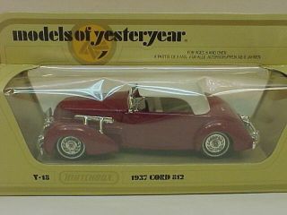 Matchbox Lesney Models Of Yesteryear 1:35 Scale Y - 18 1937 Cord 812 Mib