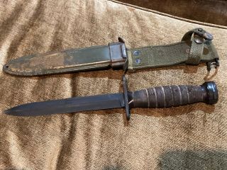 Wwii Us Army Military Type 4 Camillus Fighting Knife,