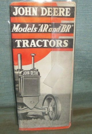 Vintage 1937 John Deere Models Ar Br Tractors Farm Advertising Brochure