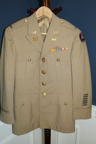 Choice Ww2 U.  S.  Army Engineer Officer Uniform Jacket W/insignia & Pants
