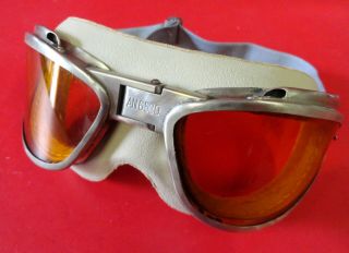 Chas.  Fischer An - 6530 Flying Goggles W/amber Lenses