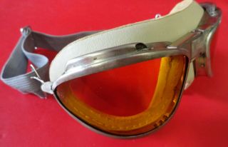 CHAS.  FISCHER AN - 6530 FLYING GOGGLES W/AMBER LENSES 3
