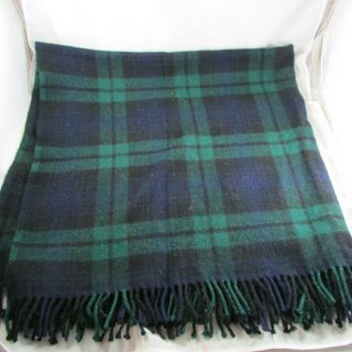 Early’s of Witney Green Tartan Plaid Blanket Wool England Festivals Concerts 3