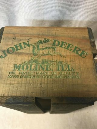 John Deere Wooden Tool Box Crate Moline Illinois