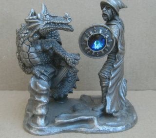 Myth And Magic Friend Or Foe 3194 Pewter Dragon Figurine