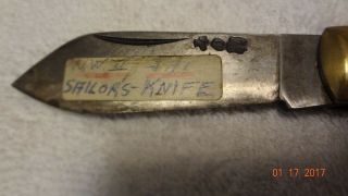 WWII JAPANESE MILITARY SAILORS KNIFE BONE HANDLE 3