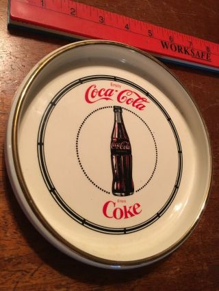 Vintage Coca Cola Bottle Coke Ceramic Advertising Ashtray