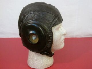 Wwii Us Army Air Force Aaf Type A - 11 Leather Pilot Flying Helmet - Size Med