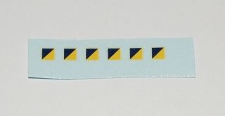 Dinky R.  A.  S.  C.  Transfer Pack Of 6 Army Signs Blue/yellow (58a)