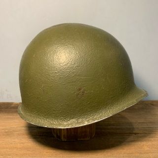 WWII WW2 US M1 Fixed Bale Front Seam Helmet with Paint FB FS 3