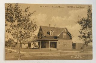 Artesia Nm Home Building Postcard Pecos Valley Drug Co Residence