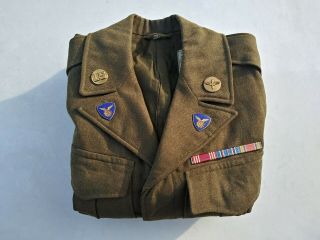 Ww2 Us Army Air Corp Sergeant Engineer Ike Jacket Size 36r - 1942