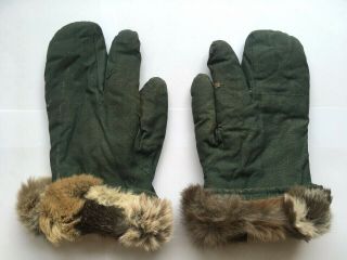 German Authentic Polizei Winter Mittens Fur