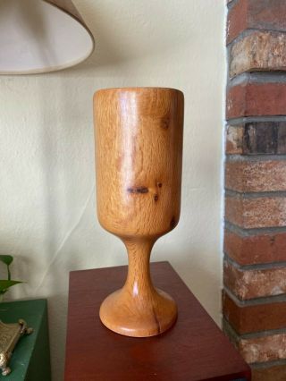 Large Wooden Carved Goblet/chalice.  Beer Or Wine Stein,  Viking Style