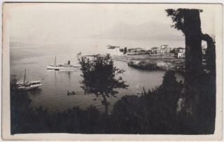 Greece Edipsos Aedipsos Aidipsos Old Photo Postcard Port & Boats 1934