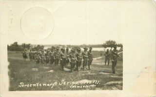 1908 Port Henry York Military Soldiers Rppc Photo Postcard 20 - 7756
