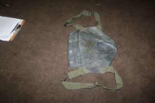 Unissued Wwii D Day Assault Gas Mask Bag With Straps One