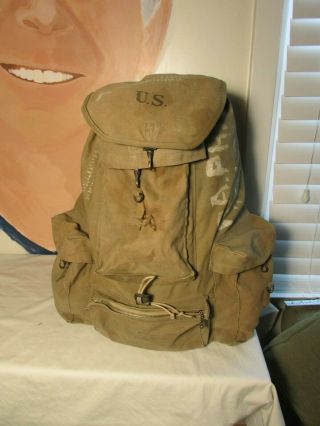 U.  S.  Army Mountaineering Pack,  Wwii,  Named,  Made By Powers & Co.  1941