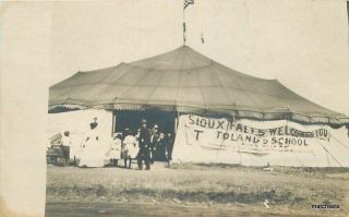 C - 1910 Sioux Falls South Dakota Toland School Tent Rppc Postcard 1710