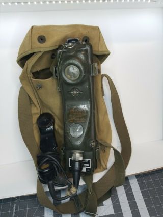 Signal Corps Us Army Radio Receiver & Transmitter Rt - 196/prc - 6 With Bag