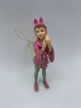 Retired Cicely Mary Barker Flower Fairies Ornament Figurine Orchis Flower Fairy