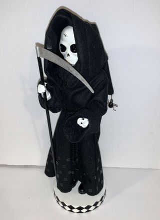Grim Reaper Death Nutcracker Wooden Figure Halloween Decor