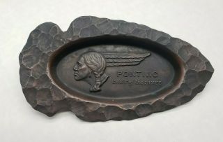 Vintage Pontiac Chief Of The Sixes Arrowhead Promotional Copper Ashtray
