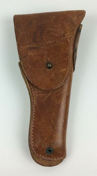 Wwii Us Army M1916 Boyt Leather Holster For Colt.  45acp M1911 Pistol Dated 1944
