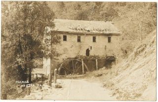 Rppc Real Photo Postcard Old Grist Mill Mount Aetna,  Pennsylvania Berks County