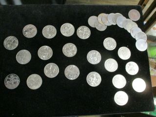 34 Vintage Palming Coins Abbott/bartl,
