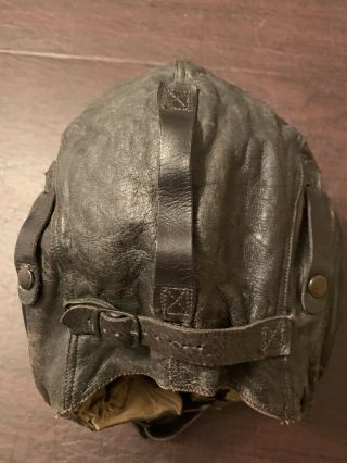 WW2 US Army Air Force Type A - 11 Leather Flight Helmet (Medium) 3
