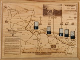 Final Overlord Plan Map June 6,  1944 D - Day Invasion Beach Sand Normandy Wwii