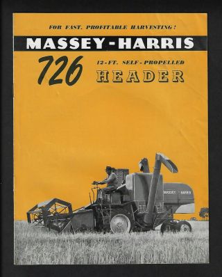 Massey - Harris 726 Self - Propelled Header 8 Page Brochure