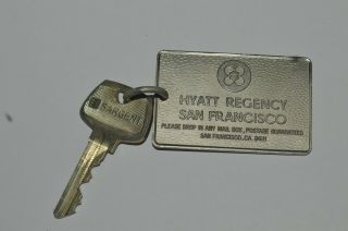 Vintage 1970s Hyatt Regency San Francisco Hotel Room Key Room 249 Metal
