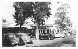 Automobiles Knotts Berry Farm Restaurant Buena California Rppc Postcard 20 - 3334