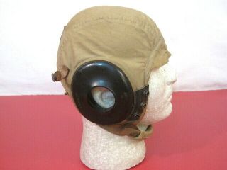 Wwii Us Army Air Force Aaf Type An - H - 15 Summer Flying Helmet - Sz Large - Rare