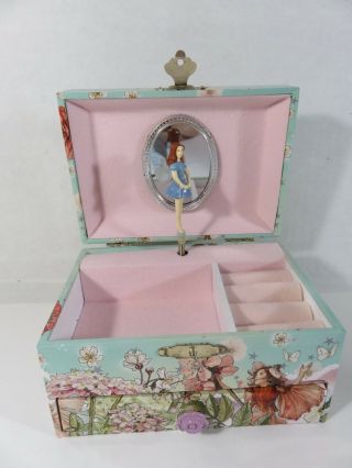Schylling Flower Fairies Friends Musical Jewelry Box Fairy Organizer Drawer Girl