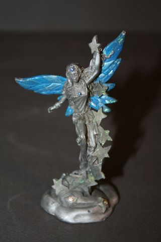 Gallo 92 Signed Ridolfi Painted Wing Pewter Fairy Figurine
