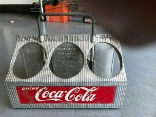 Vintage Coca Cola Metal 6 Pack Carrier