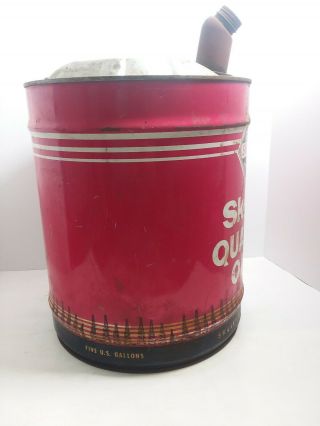 Vtg skelly quality oils 5 gallon bucket empty NO CAP tacolene gear oil sae.  90 2