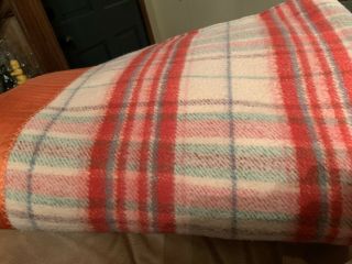 Vintage Pink/red Plaid Full Size Blanket
