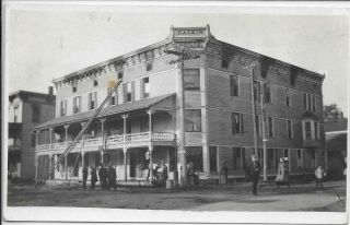 Rppc Fire At The Gaskin House Hotel,  Edmeston,  N.  Y.  At 4 Corners People C1909 - 17