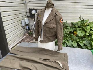 Wwii U.  S.  Army Military Ww2 Uniform Ike Jacket Pants Hat Outfit Panther