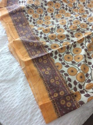 Huge Harvest Tablecloth Banquet 102 X 98 Gold Brown Yellow Cotton Fall Autumn