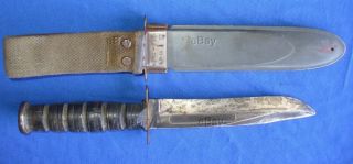 Ww2 Camillus Ny Usn Mark 2 Mk2 Fighting Knife Wwii Usn Navy Sailor Scabbard Nord