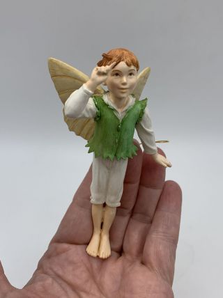 Retired Cicely Mary Barker Flower Fairies Ornament Jack By Hedge Fairy Series V