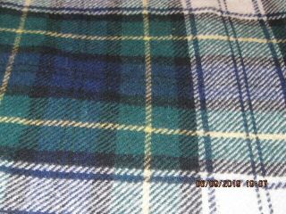 Vintage Green Plaid Wool Blanket Faribo? Large 67x55
